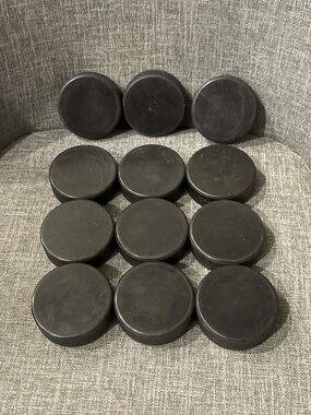 Ice Hockey Pucks Lot of 12